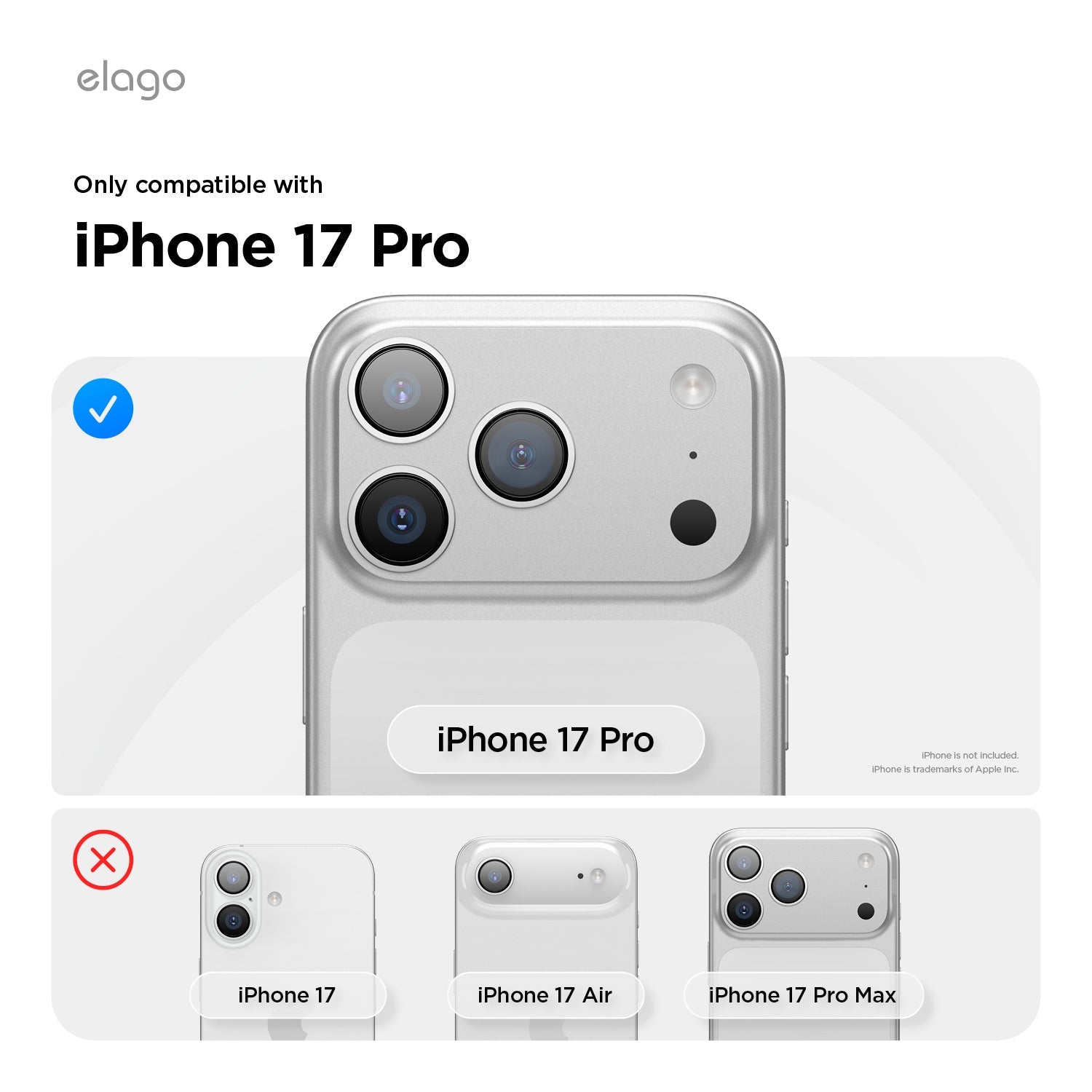 Elago MagRidge Silicone Case for iPhone 17 Pro / iPhone 18 Pro - Light Blue 
