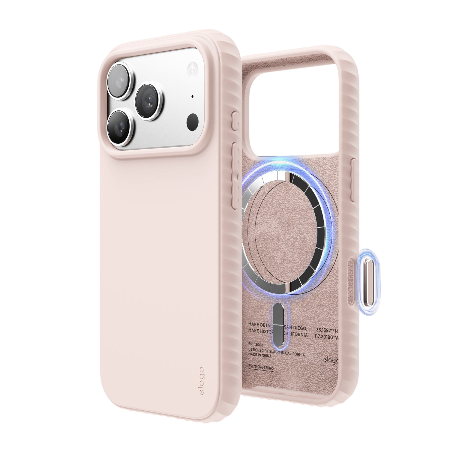 Elago MagRidge Silicone Case for iPhone 17 Pro / iPhone 18 Pro - Lovely Pink 