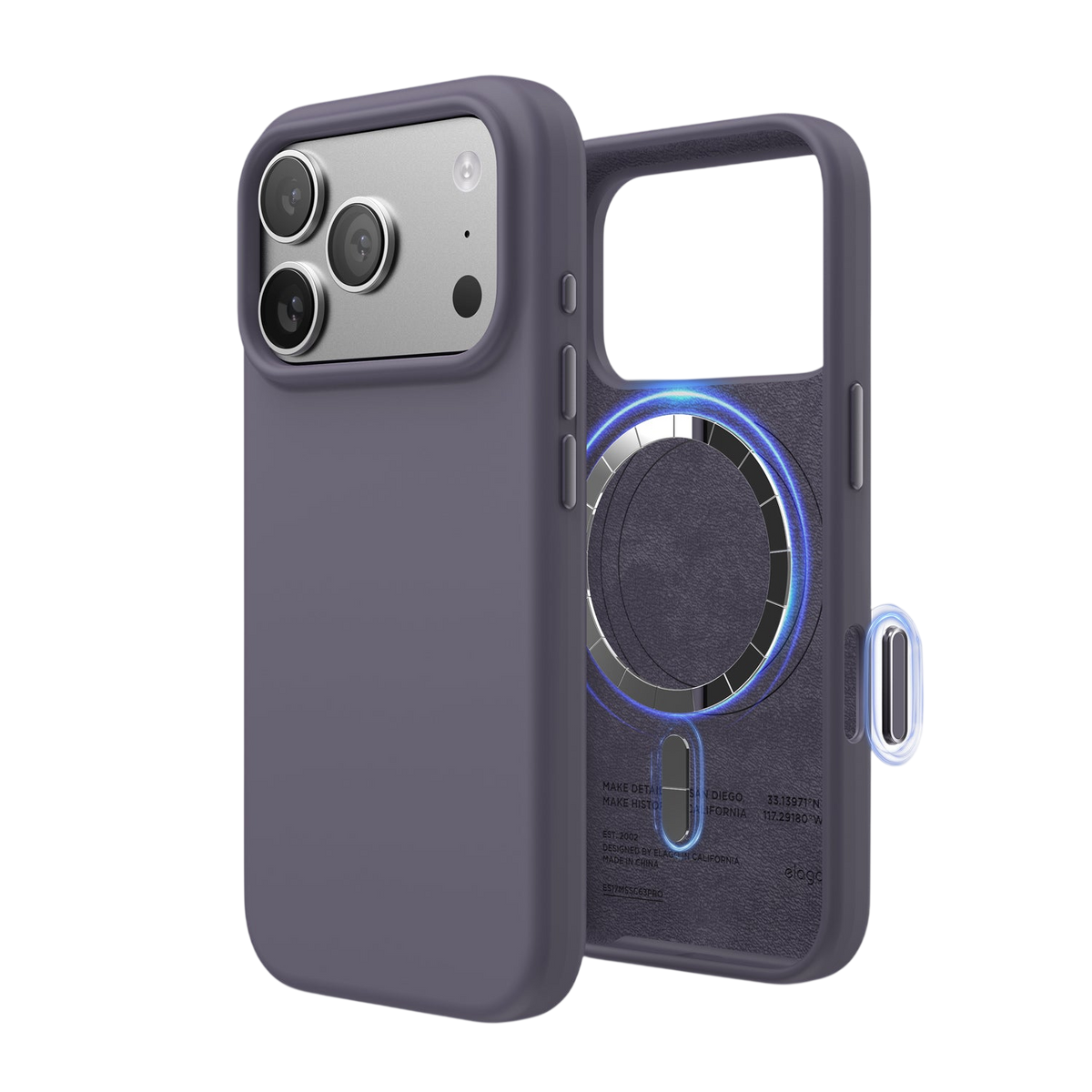 Elago Mag Silicone Case for iPhone 17 Pro / iPhone 18 Pro - Deep Lavender 