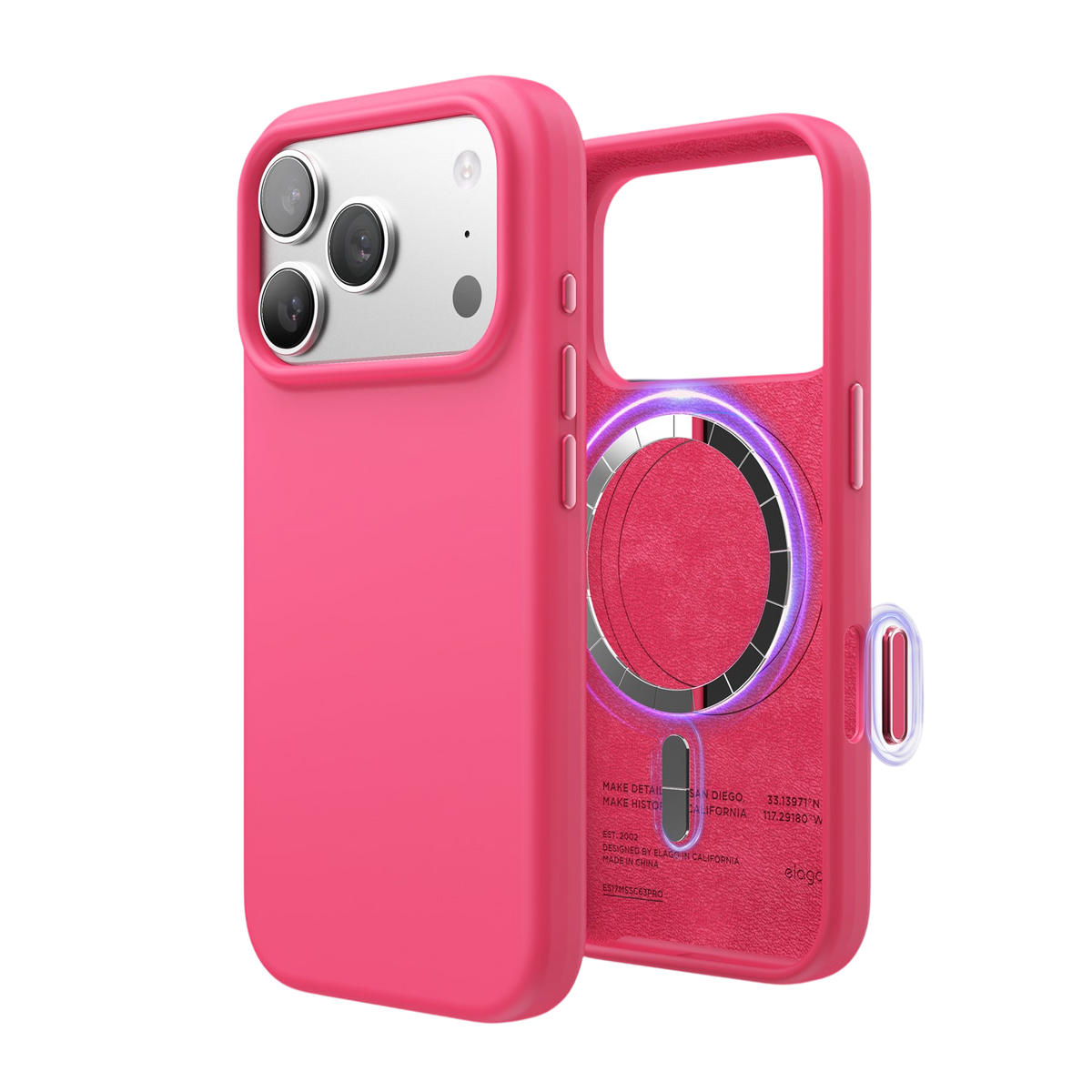 Elago Mag Silicone Case for iPhone 17 Pro / iPhone 18 Pro - Ice Red 
