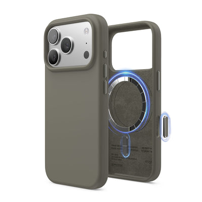Elago Mag Silicone Case for iPhone 17 Pro / iPhone 18 Pro - Medium Grey 
