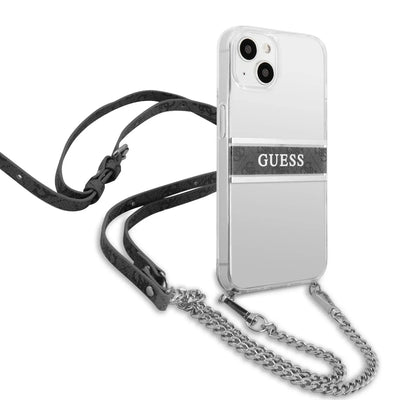 حافظة Guess الشفافة بحزام كتف لـ iPhone 13
