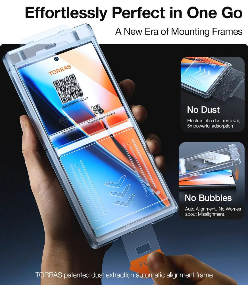 واقي شاشة Torras لهاتف Samsung S24 Ultra Clear - عبوتان