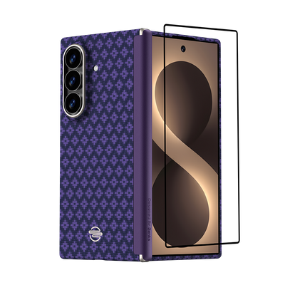 Benks ArmorGrid Air Grand Combo built with Kevlar® for Samsung Galaxy Z Fold 8 / Z Fold 8 Ultra - Peri Purple 