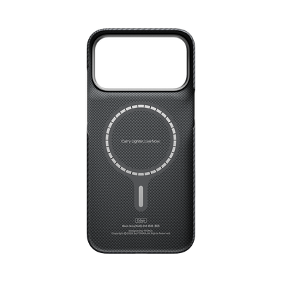 PITAKA Classic Edge Case 600D Black/Grey Twill - back view