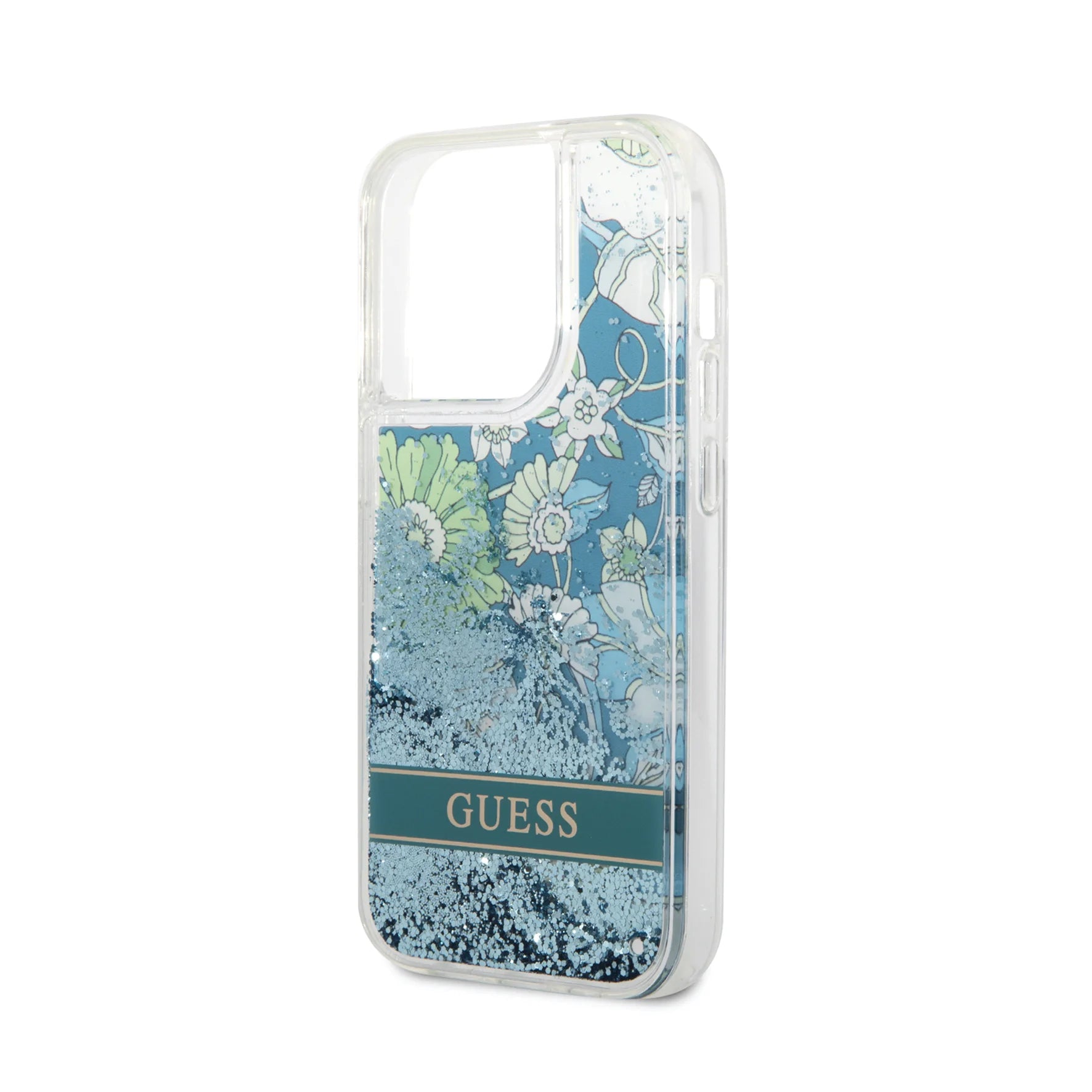 Guess Liquid Glitter Flower Case for iPhone 14 Pro Max
