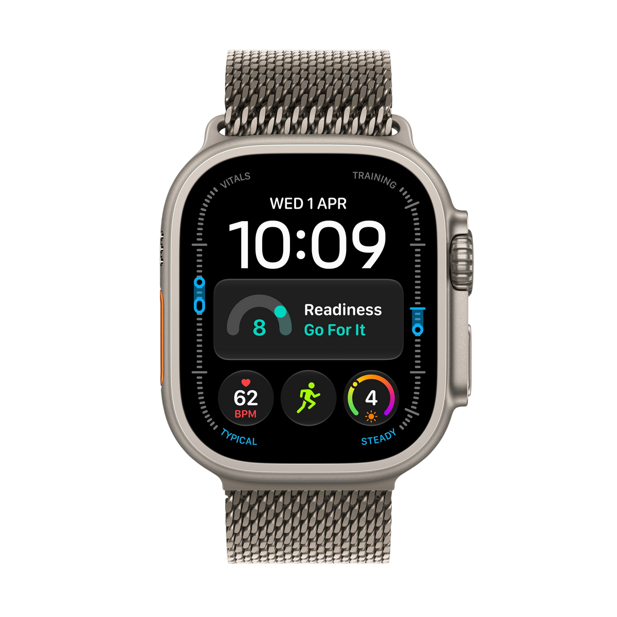Apple Watch Ultra 4 - Natural Titanium Milanese Loop 