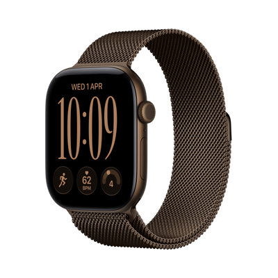 Apple Watch Series 12 - Dark Bronze Aluminum Milanese Loop 46mm 