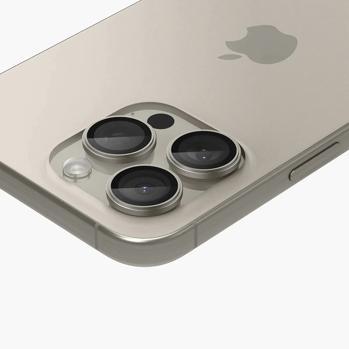 Spigen iPhone 15 Pro Max / 15 Pro واقي عدسة الكاميرا EZ Fit GLAS.tR Optik Pro - تيتانيوم طبيعي