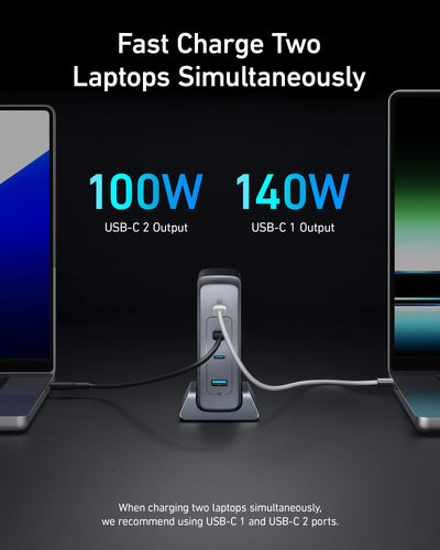 شاحن مكتبي Anker Prime 240W GaN (4 منافذ)