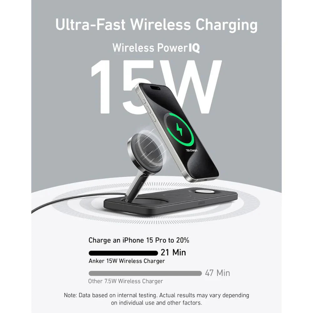 Anker MagGo Wireless Charging Station (3-in-1 Pad)