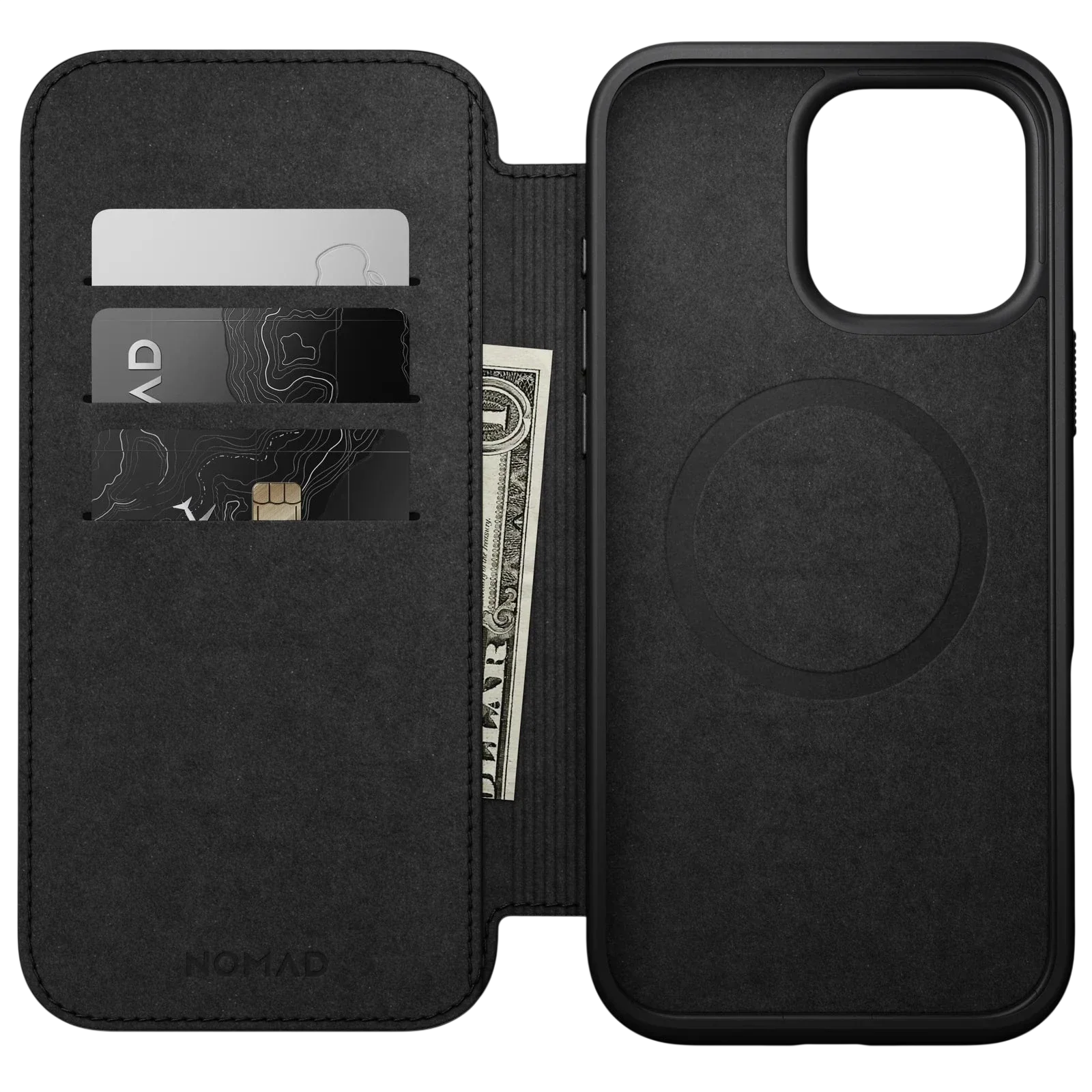 حافظة فوليو جلدية عصرية نوماد لهاتف آيفون 16 برو