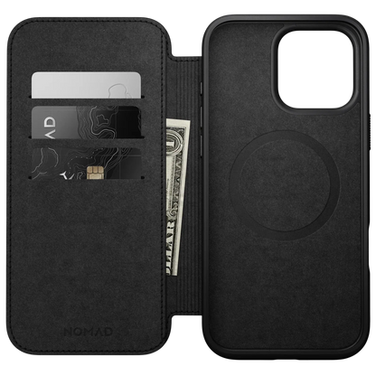 حافظة فوليو جلدية عصرية نوماد لهاتف آيفون 16 برو