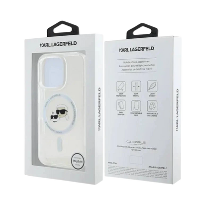 جراب Karl Lagerfeld Magsafe IML Hard Case With Karl & Choupette Head F