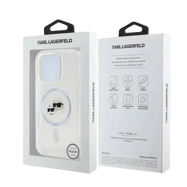 جراب Karl Lagerfeld Magsafe IML Hard Case With Karl & Choupette Head F