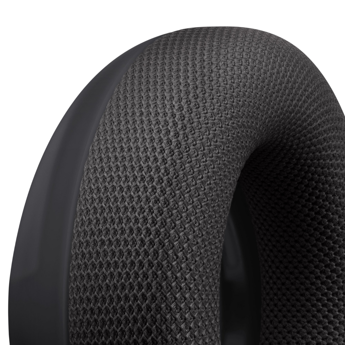 Close-up of Beats 360 Performance Knit cushion mesh texture in Black 