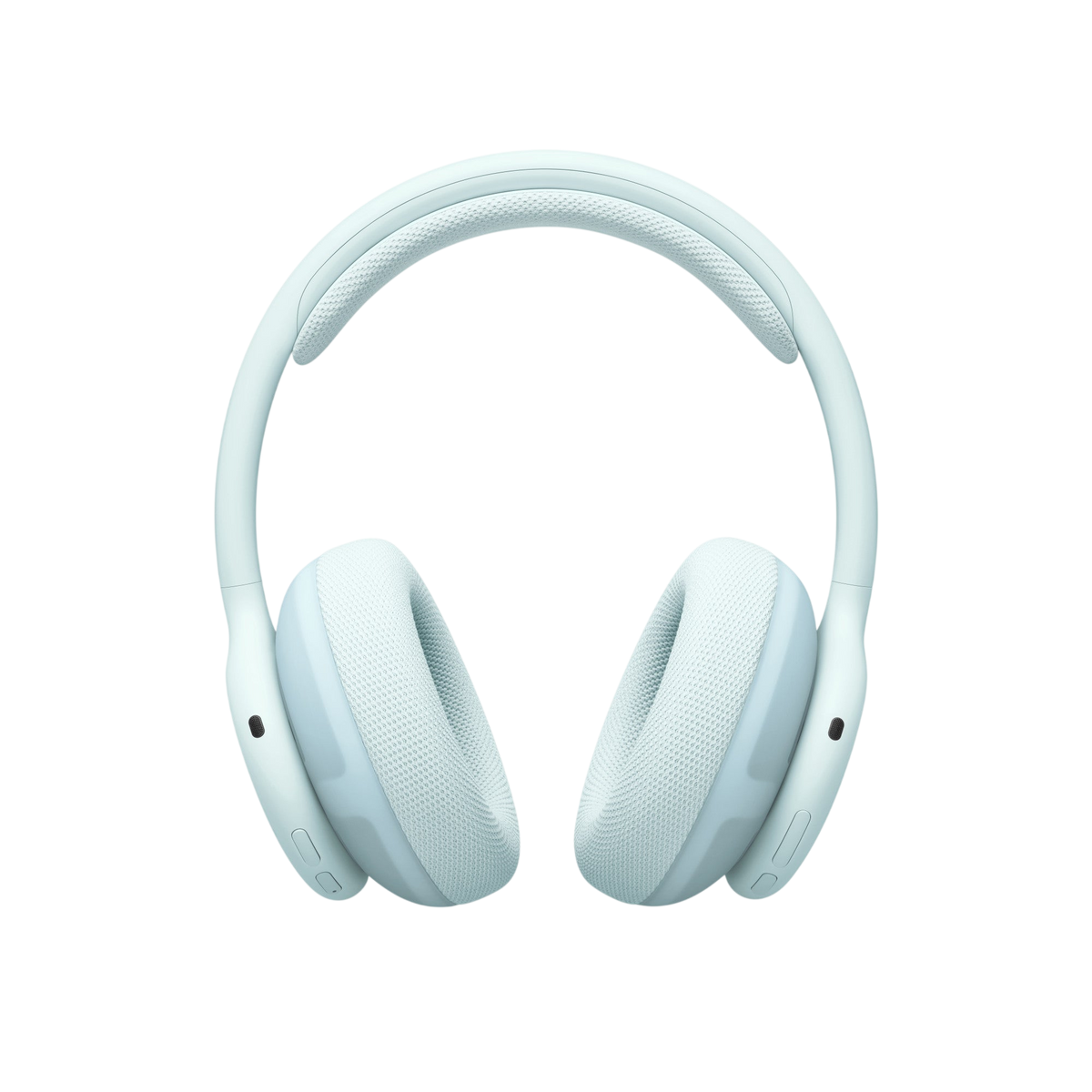 Rear view of Beats 360 headphones in Sky showing physical button controls 