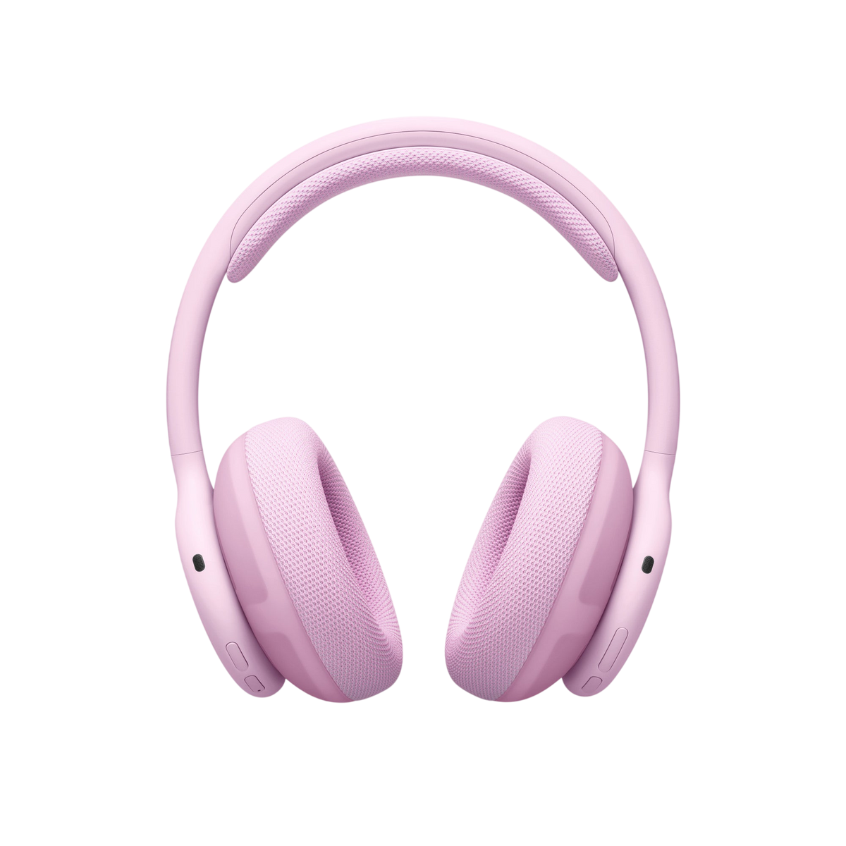 Rear view of Beats 360 headphones in Pink showing physical button controls 