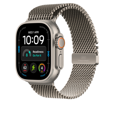 Apple Watch Ultra Titanium Milanese Loop (49mm) - Natural Titanium - alternate view 1 #color_natural-titanium