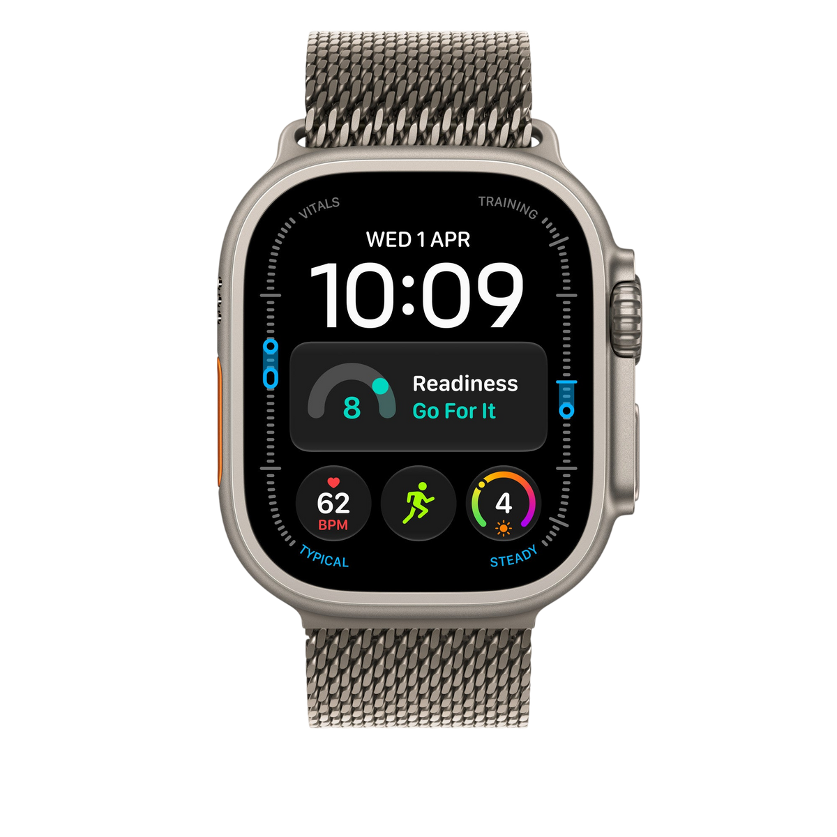 Apple Watch Ultra Titanium Milanese Loop (49mm) - Natural Titanium - alternate view 2 #color_natural-titanium