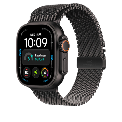 Apple Watch Ultra Titanium Milanese Loop (49mm) - Black Titanium - alternate view 1 #color_black-titanium