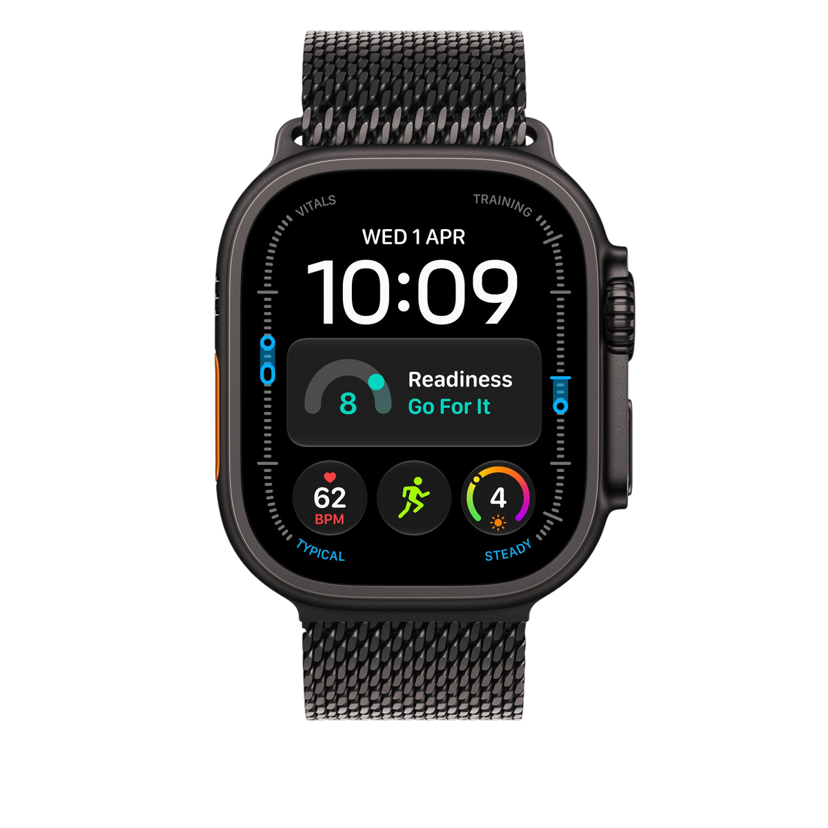Apple Watch Ultra Titanium Milanese Loop (49mm) - Black Titanium - alternate view 2 #color_black-titanium