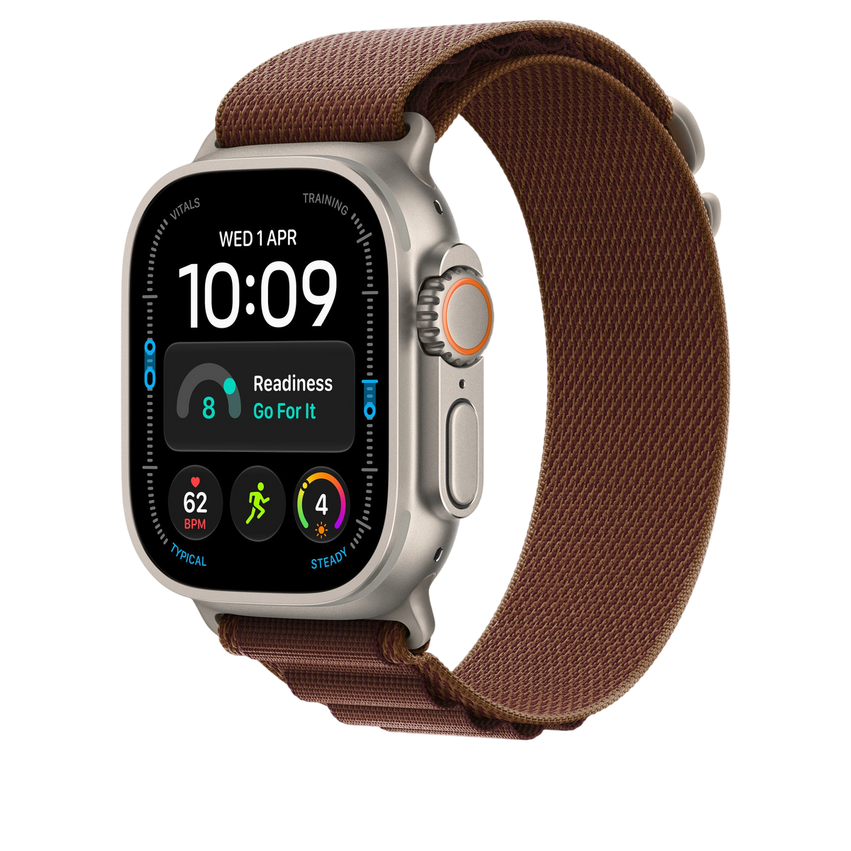 Apple Watch Ultra Alpine Loop (49mm) - Burgundy (Natural Titanium) - alternate view 1 #color_burgundy