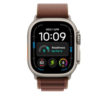Apple Watch Ultra Alpine Loop (49mm) - Burgundy (Natural Titanium) - alternate view 2 #color_burgundy
