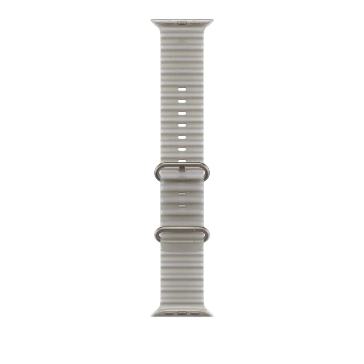 Apple Watch Ultra Ocean Band (49mm) - Translucent Grey (Natural Titanium) #color_translucent-grey