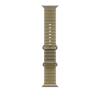 Apple Watch Ultra Ocean Band (49mm) - Translucent Kelp (Natural Titanium) #color_translucent-kelp