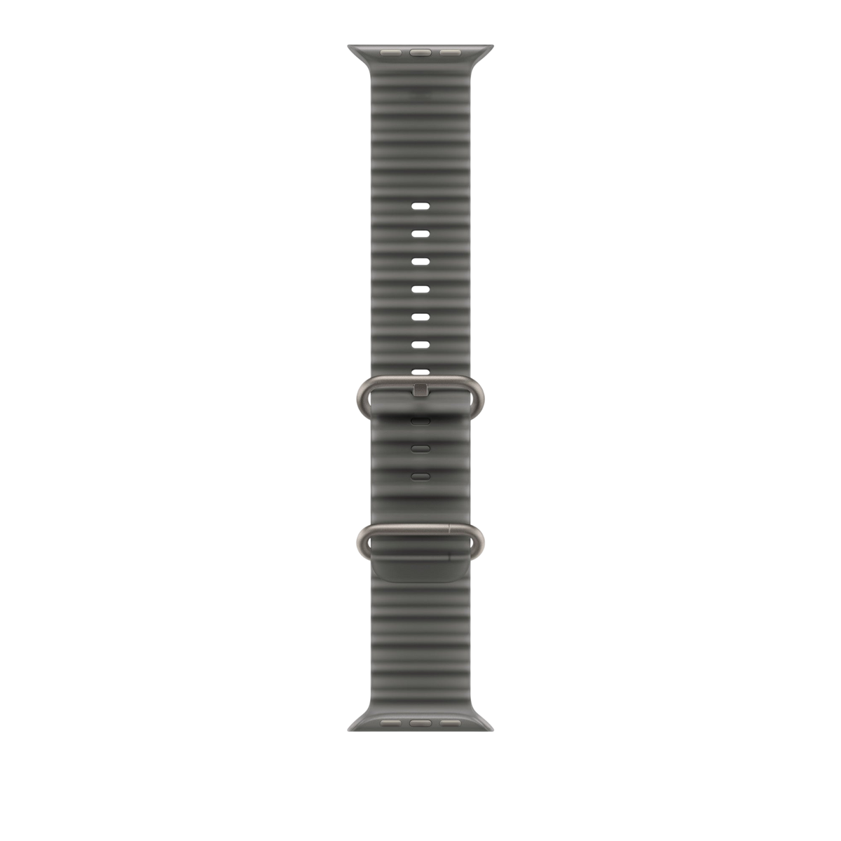 Apple Watch Ultra Ocean Band (49mm) - Translucent Black (Natural Titanium) #color_translucent-black