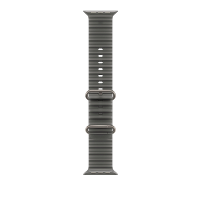 Apple Watch Ultra Ocean Band (49mm) - Translucent Black (Natural Titanium) #color_translucent-black