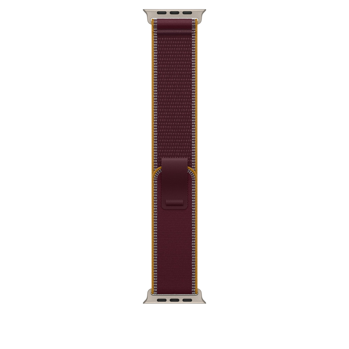 Apple Watch Ultra Trail Loop (49mm) - Burgundy (Natural Titanium) #color_burgundy