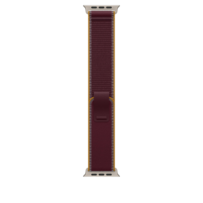 Apple Watch Ultra Trail Loop (49mm) - Burgundy (Natural Titanium) #color_burgundy