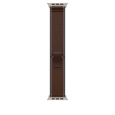 Apple Watch Ultra Trail Loop (49mm) - Dark Umber (Natural Titanium) #color_dark-umber
