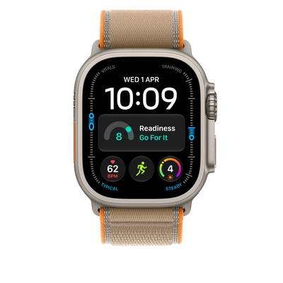 Apple Watch Ultra Trail Loop (49mm) - Sand (Natural Titanium) - alternate view 2 #color_sand
