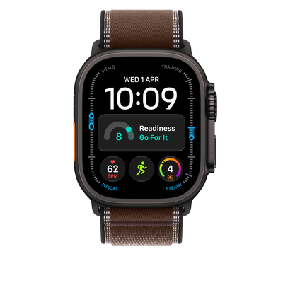 Apple Watch Ultra Trail Loop (49mm) - Dark Umber (Black Titanium) - alternate view 2 #color_dark-umber