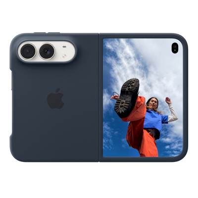 Apple iPhone Duo Case in Navy Blue on iPhone Duo in Star White 