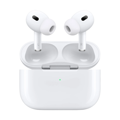 Apple AirPods Pro (الجيل الثاني) مع علبة شحن MagSafe (USB‑C) مع ضمان Apple الرسمي لمدة عام