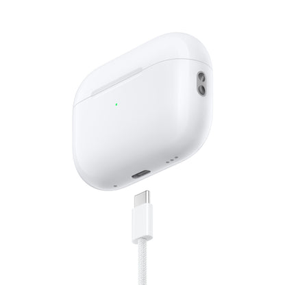 Apple AirPods Pro (الجيل الثاني) مع علبة شحن MagSafe (USB‑C) مع ضمان Apple الرسمي لمدة عام