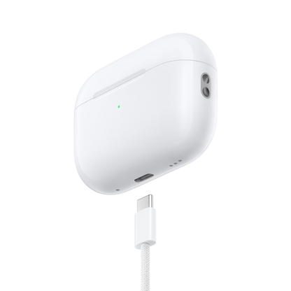 سماعات أبل AirPods Pro (الجيل الثاني) مع علبة شحن MagSafe (USB‑C) مع ضمان رسمي من أبل لمدة سنة