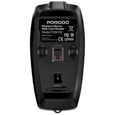 Porodo Wireless Mouse rotatable foldable design