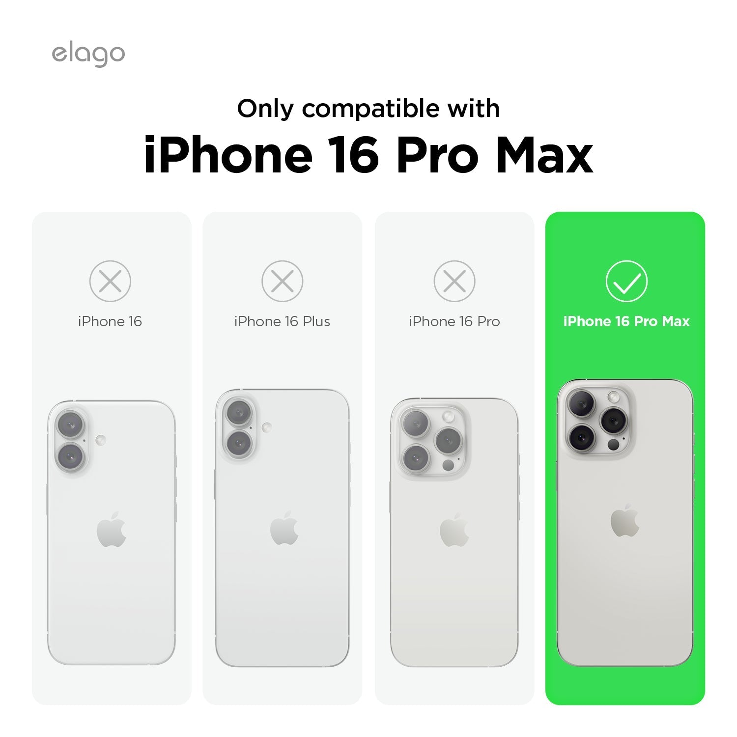 Elago MagSafe Hybrid Clear Case لهاتف iPhone 16 Pro Max