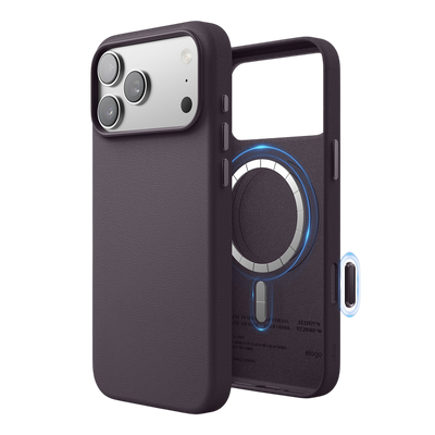 Elago MagLeather Case for iPhone 17 Pro Max / iPhone 18 Pro Max - Deep Purple 