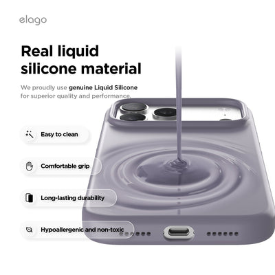 Elago Mag Silicone Case for iPhone 17 Pro Max / iPhone 18 Pro Max - Deep Lavender 