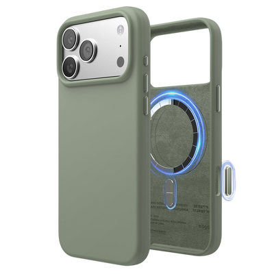 Elago Mag Silicone Case for iPhone 17 Pro Max / iPhone 18 Pro Max - Khaki Green 