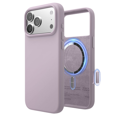 Elago Mag Silicone Case for iPhone 17 Pro Max / iPhone 18 Pro Max - Soft Purple 