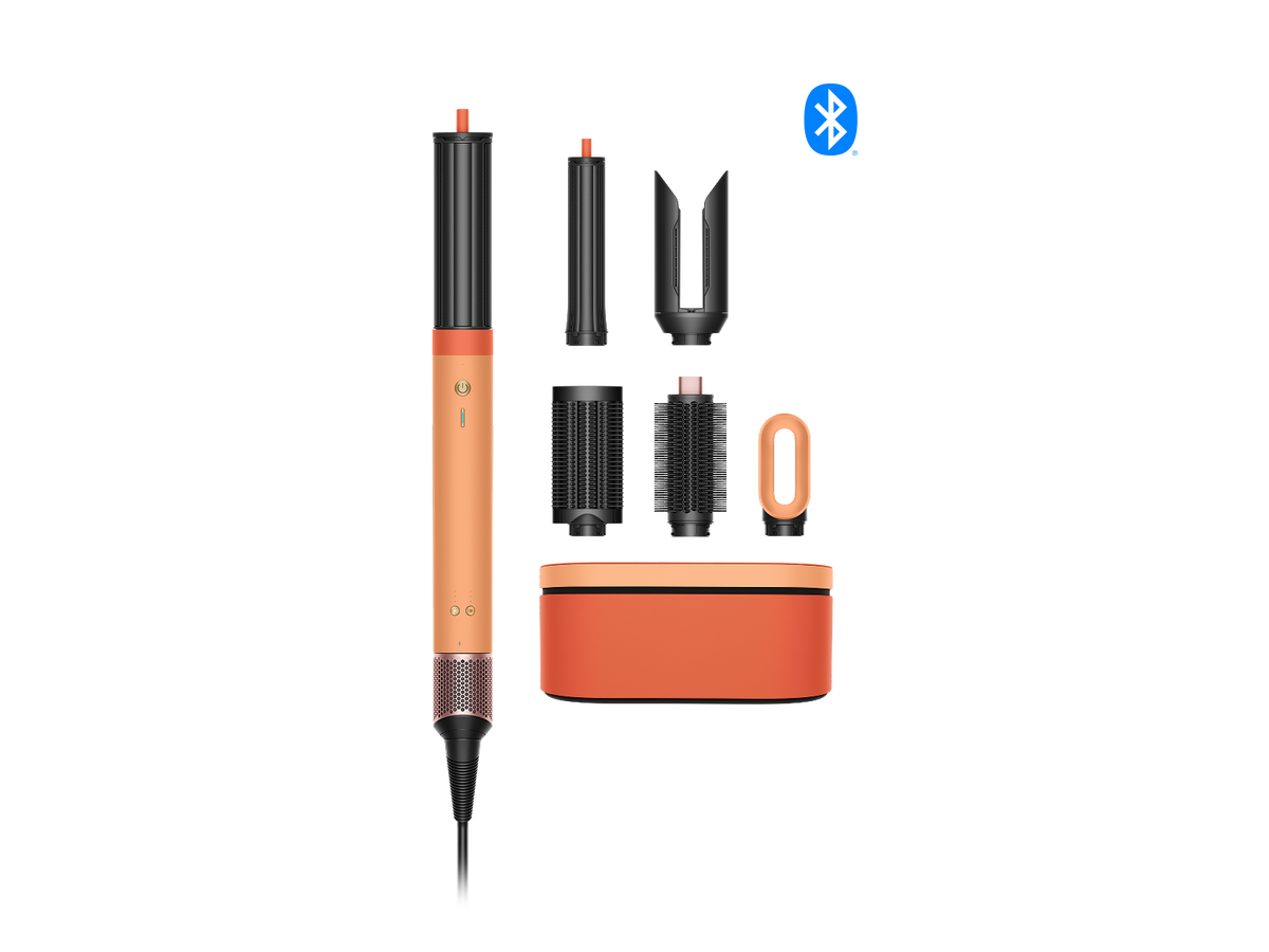 Dyson Airwrap Co-anda2x Straight+Wavy HS09 - Ceramic Apricot/Topaz full set with presentation case #color_ceramic-apricot-topaz