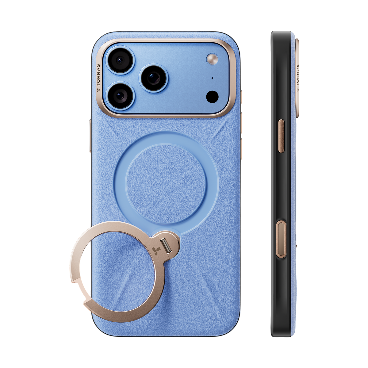 Torras Ostand Q3 VegSkin Case for iPhone 18 Pro Max - Blue 