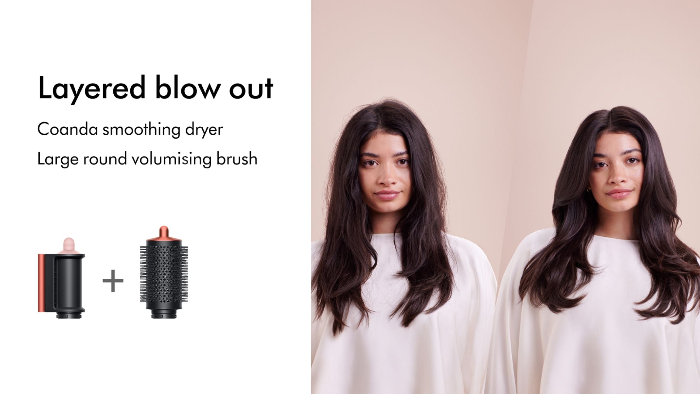 Dyson Airwrap™ HS05 multi-styler and dryer Complete Long Volumise (Strawberry Bronze/Blush Pink)